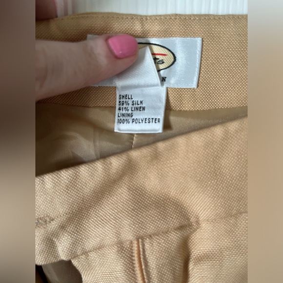 NWT Talbots silk linen trouser pants - Picture 4 of 11